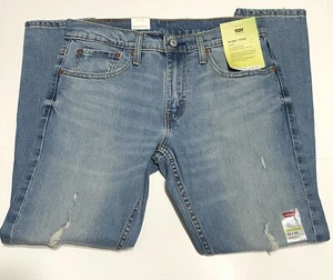 Levi's SKINNY TAPER Pantalone Uomo Distressed 32x29 Flex Fit Elasticizzato BLU JEANS - Foto 1 di 10