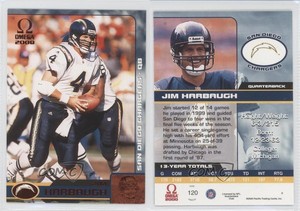 2000 Pacific Omega Copper Missing Serial Number Jim Harbaugh #120