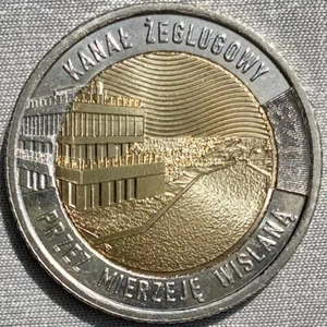 # 17_POLEN_POLAND_5 Zlotych 2023_Kanal durch Weichsel Nehrung_unc_lose - Bild 1 von 4