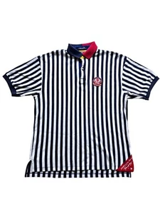 Vintage TOMMY HILFIGER striped International Games POLO SHIRT ** 90's size LARGE - Picture 1 of 12