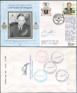 CDM8a RAF COMMANDERS Lord Tedder of Glenguin Signed Gp Capt K B Latton (P) - Picture 1 of 1