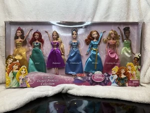 Disney 7 Princess Collection Belle Ariel Rapunsel Cinderella Merida Sleeping - Picture 1 of 17