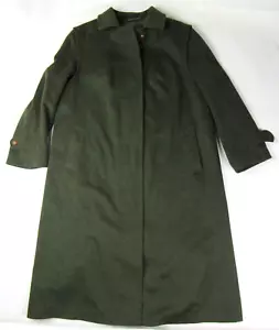 Vtg Salko Coat Womens Sz 16 US Green Austrian Alpaca Wool Loden Trench Overcoat - Picture 1 of 19