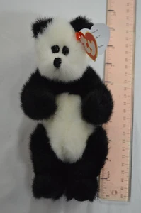TY Attic Treasures Collection Checkers Panda Beanie Baby 9" Jointed 1993 T20 - Picture 1 of 8
