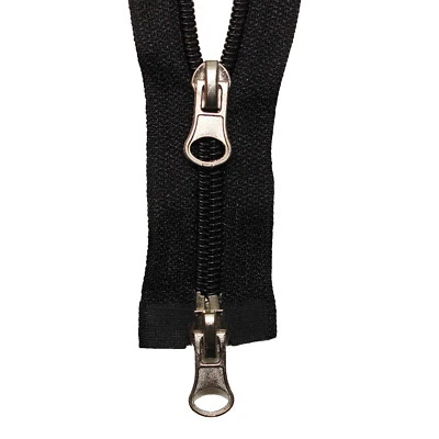 2-Wege Plastikspiral Jacken Reißverschluss, Schwarz, 60 65 70 75 80 oder 85cm - Bild 1 von 2
