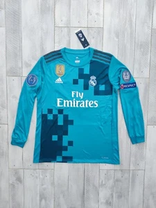 MAGLIA CRISTIANO RONALDO 2017 18 CHAMPIONS LEAGUE REAL MADRID RETRO VINTAGE - Foto 1 di 8
