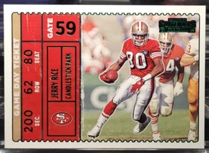 Jerry Rice 2022 Contenders GDTJRI Spiel Tageskarte grün NFL 49ers Fußball - Bild 1 von 2