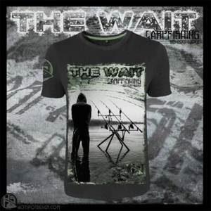 T-shirt Hotspot Design Fishing Mania Carpfishing "The Wait" "SIZE L" - Photo 1/1
