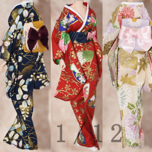 Soldier 1/12 Female Clothes Kimono Dress Set for 6'' tbl ph T01 T02
