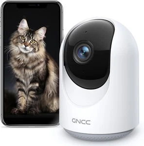 GNCC Baby Monitor, Pet Dog Puppy Camera, WiFi Indoor Security Camera, 1080P 360° - Picture 1 of 11