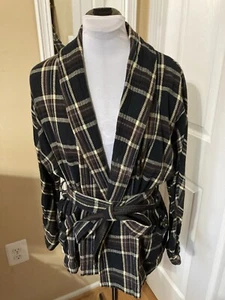 The Great Cabin Jacket Wrap Size 1 Women's Small Woodland Black Brown Rustic - Picture 1 of 6