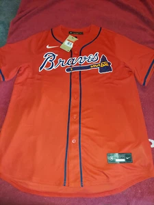 Atlanta Braves Jersey Ronald Acuna Jr 13 Nike Red Alternate Cool Base Mens Large - Picture 1 of 9