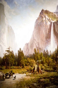 Yosemite Valley by Thomas Hill Giclee Art Print + Ships Free - Foto 1 di 3