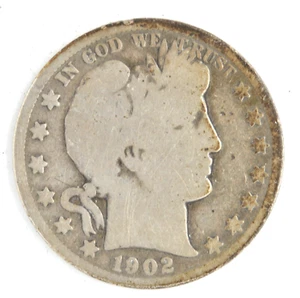 Moneda de medio dólar barbero de Estados Unidos 1902-S 50c 90% plata como nueva de San Francisco - Imagen 1 de 2