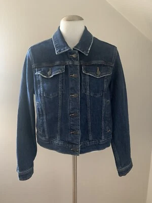 Chaqueta de mezclilla para mujer Joe’s Dalia azul oscuro manga larga cuello cierre de botones L Foto 1 de 4