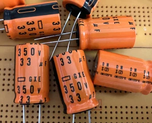 350V 33uF High Temp Aluminium Electrolytic Capacitors Radial Lead GXE Multi Qty - Picture 1 of 2