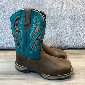 Ariat Anthem VentTEK Composite Toe Arbeitsstiefel Größe 6,5B EU 37 Square Blue - Bild 1 von 13