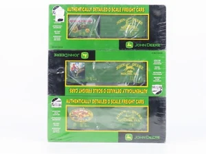 O Gauge 3-Rail MTH Rail King 20-93099 John Deere 40' Boxcar 3-Pack SEALED - Picture 1 of 9