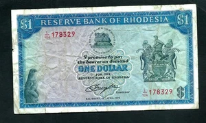 Rhodesia (P34c) 1 dollaro 1978 wnk C Rodi - Foto 1 di 2
