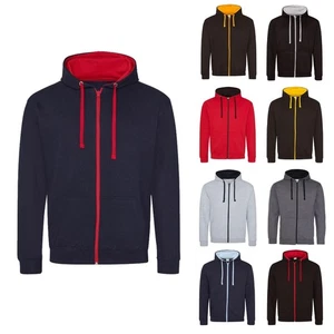 Sudadera unisex contraste capucha sudadera chaqueta zoodie multicolor S-XXL - Imagen 1 de 12