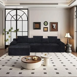 Sectional Sofa Set L-Shaped Couch Living Room Convertible Indoor Modular - Picture 1 of 11