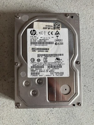 Hard Disk SAS HP 2 TB disco rigido SAS - Usato funzionante - HP MB2000FBUCL  - Immagine 1 di 3