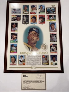 Topps Limited Edition Mickey Mantle Commemorative Sheet With Certificate /10000 - Bild 1 von 14