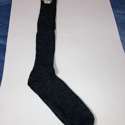 Calcetines de vestir vintage de lana merino para hombre SOBRE LA PANTORRILLA CARBÓN, talla 10-13 EE. UU. Foto 1 de 3