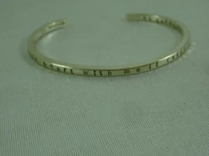 ee Cummings Sterlingsilber Armreif Armband I'll carry your Heart with Me 2 mm - Bild 1 von 13