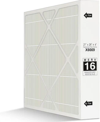 Filtro de aire X6669 21x26x4 Merv 16 compatible con Lennox X6669,X6667 21... Foto 1 de 4