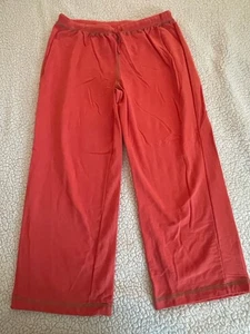 Susan Bristol Caprihose Damen Large rosa und grau hohe Taille Baumwolle weiche Hose - Bild 1 von 5