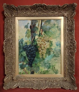 Bellissimo dipinto - olio su tavola di cartone - L'uva, firmato Alberto Rossi - Foto 1 di 12