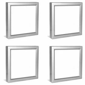 4-Pack Luxrite 4 Inch Square LED Flush Mount Ceiling Light 3000K 600lm-Nickel - Picture 1 of 7