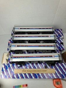 4 Williams O Gauge Amtrak Lighted Coach Aluminum Passenger Car As Is Read Desc - Picture 1 of 21