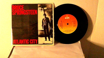 Bruce Springsteen,Columbia,"Atlantic City"UK,7" 45 with P/S,1982,In Shrink,MINT - Image 1 of 3