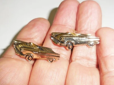 GEMELOS SWANK TONO DORADO VINTAGE DISEÑO COCHES VINTAGE Foto 1 de 4