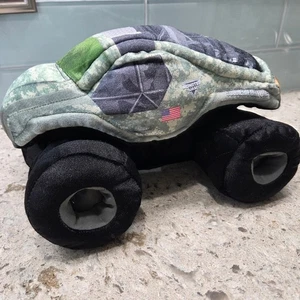 Monster Jam Soldier Fortune Plush Truck Toy Camo USA Flag Pillow Kids - Picture 1 of 8