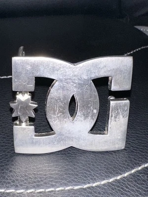 Unisex Y2K Steel Belt Buckle with DC Shoes Logo Skater Vintage 90s/00s - Image 1 of 2