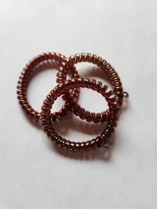 Teleties Small Copper Coil  / 1 Small Pack of 3  NWOT - Picture 1 of 4