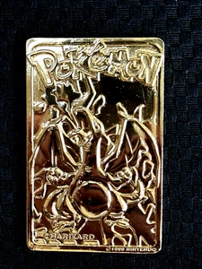 Pokemon Karten 23K vergoldet Charizard Sammelkarte 1999 Burger King - Bild 1 von 4
