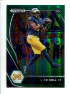 2021 Panini Prizm Draft Picks Green Prizm #114  Nico Collins 🏈 RC - Picture 1 of 3