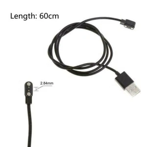 2.84mm Magnetic Charger Charging Cable 2Pin Distance For Smart Plug Watch 60cm - Picture 1 of 8