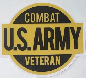 Pegatina de veterano de combate del ejército de Estados Unidos 4" impermeable D103 - Imagen 1 de 1
