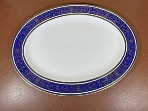 PLATO PORCELANA HUESO FINO INGLÉS AZUL IMPERIAL - ROYAL DOULTON 16” H. 4996 - Imagen 1 de 8