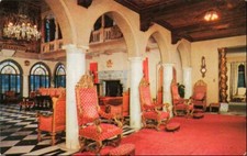 Entrance Foyer John Ringling Residence Sarasota Florida VTG Postcard