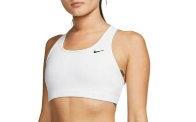 NEW! Nike [S] Women's Non Padded Sports/Yoga/Pickleball Bra, White, BV3630-100 - Image 1 of 2