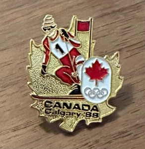 Calgary 1988 Canada Ski Team NOC Olympic Pin - Picture 1 of 1