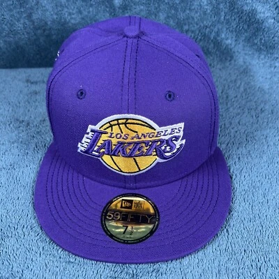 New Era 59Fifty Los Angeles Lakers Greetings From LA Palm Trees Hat Size 7 1/2 - Image 1 of 4