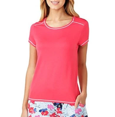 Layla Short Sleeve Pajama Top Pink Size Large - Imagem 1 de 2