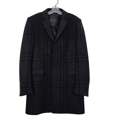 Cappotto di lana a quadretti grigio Burberry taglia 50R